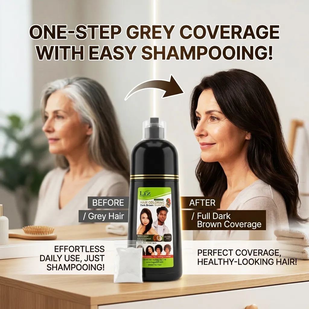 Liz Hair Coloroing Shampoo Brawn 400ml 4.webp