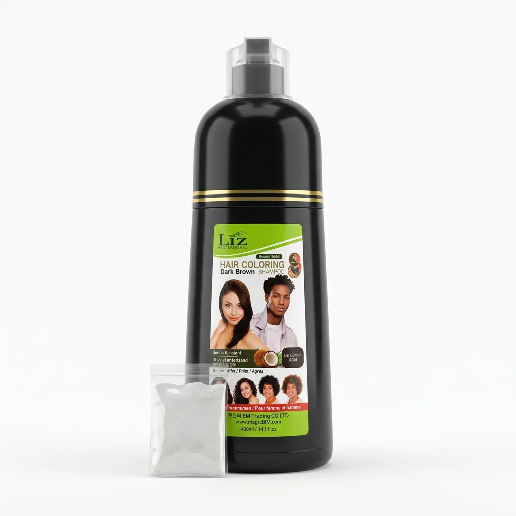 Liz Hair Coloroing Shampoo Brawn 400ml 1.webp