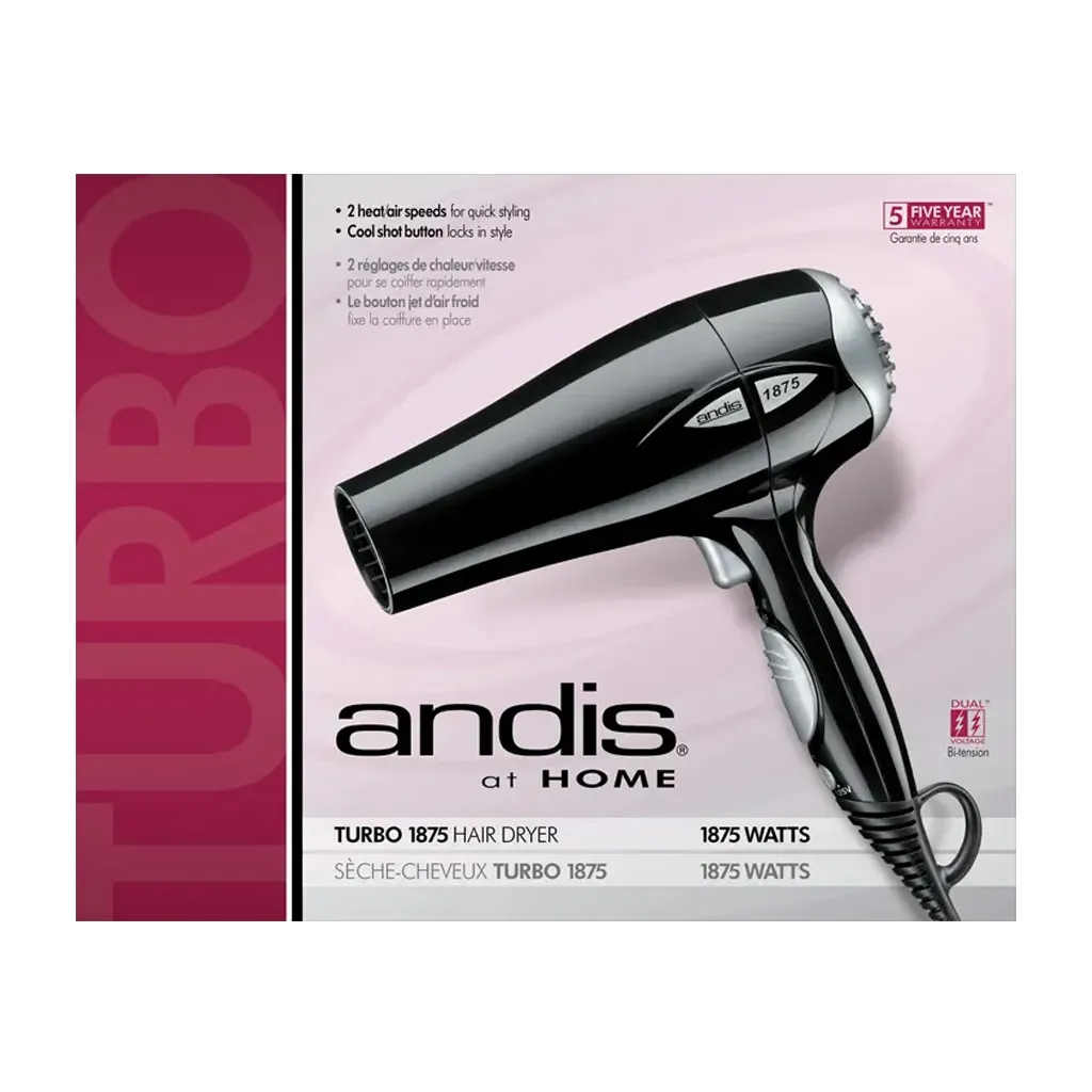 ANDIS at Home Turbo 1875 Hair Dryer 80340