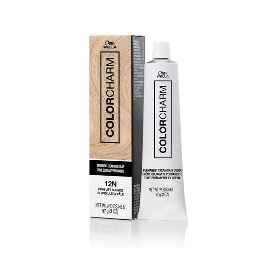 [WLA0027] Wella Color Charm Permanent Cream Hair Color 2oz (12N/1200 High Lift Blonde)
