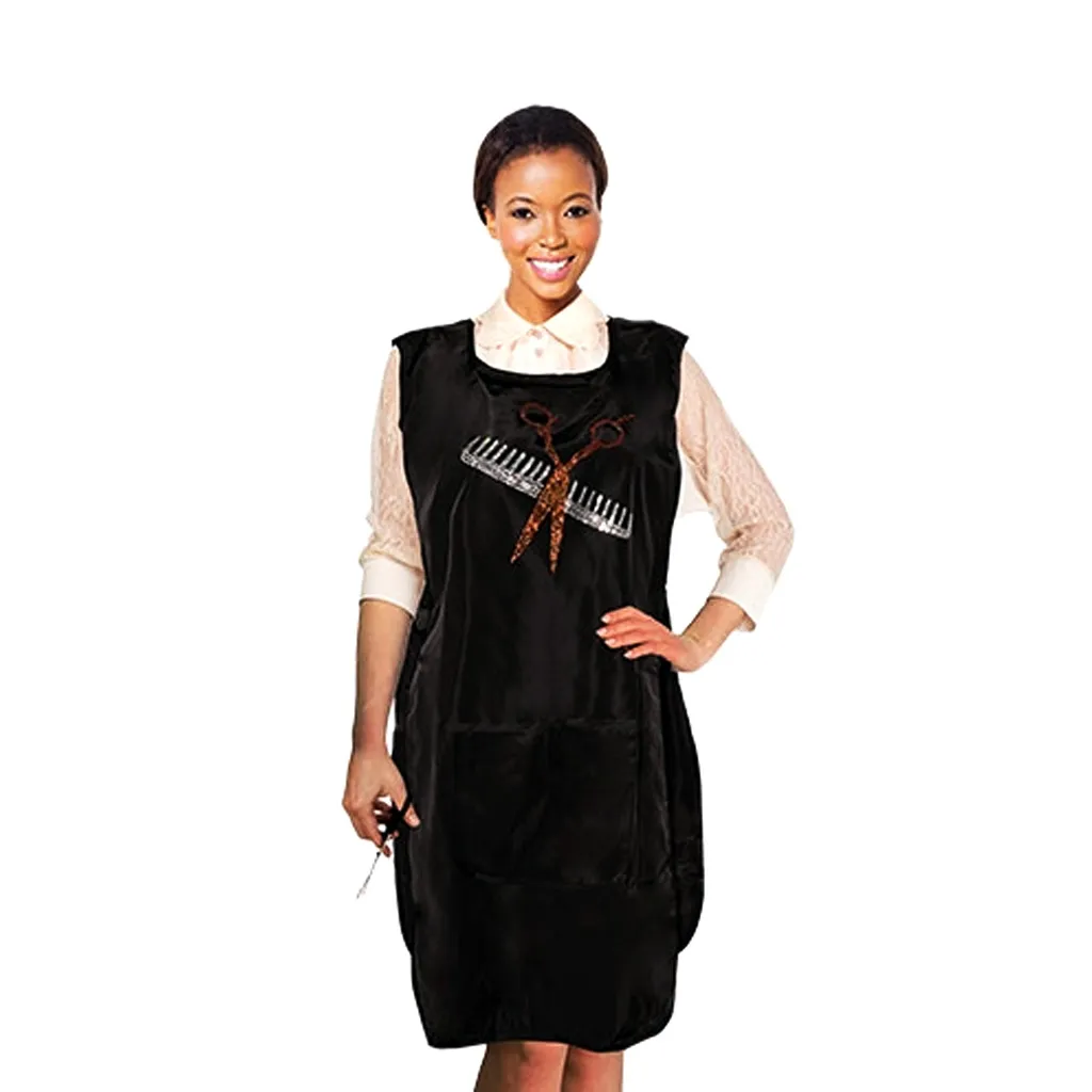 [LIZ0006] Liz Apron AF1-SHEAR on Grooners Rhinestone #LIZ98863-BLACK-pc