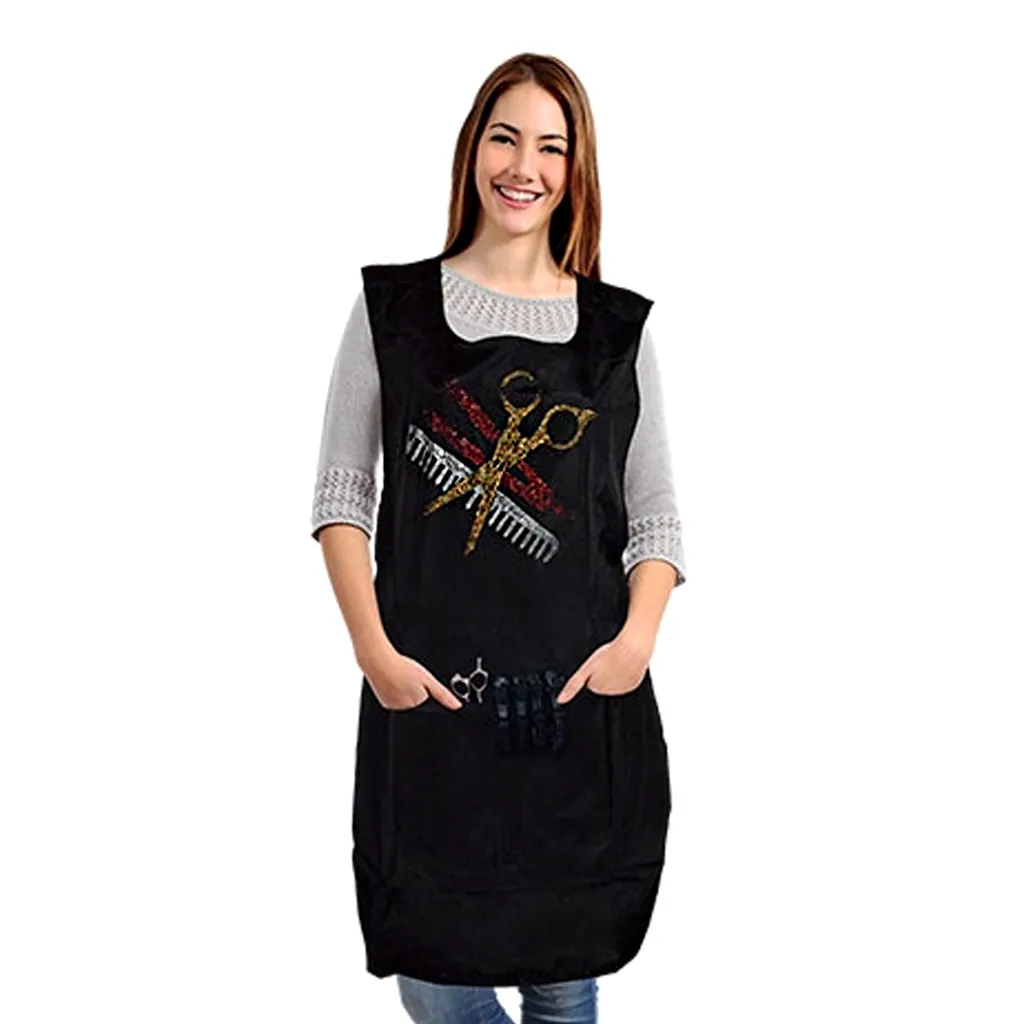 [LIZ0009] Liz Apron IRON on Grooners Rhinestone #LIZ98866-BLACK-pc
