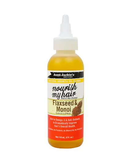 [AJA69504] Aunt Jackie's Natural Growth Oil-Flaxseed & Monoi (4oz) #26-PCS